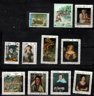 CUBA Scott # ??? Used - Group Of Paintings - Different Artists - Used Stamps