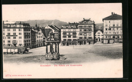 AK Einsiedeln, Blick Auf Die Hotels Am Klosterplatz  - Einsiedeln