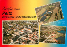 73656216 Peitz Stadtbild Fliegeraufnahme Badesee Garkoschke Peitzer Teichlandsch - Peitz