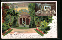 Lithographie Charlottenburg, Ansicht Mausoleum  - Charlottenburg