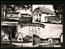 AK Waldkraiburg, Bahnrestaurant, Franz Schubert-Strasse, Leharweg  - Waldkraiburg