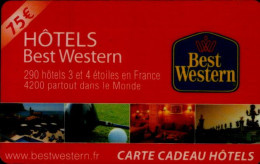 CARTE CADEAU HOTEL..BEST WESTERN  75 E - Treuekarten