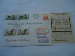 DDR  GERMANY  REGISTERED  COVER 1990    WEIMAR  WITH POSTAL RECEIPT - Other & Unclassified