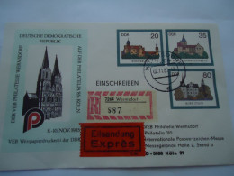 DDR  GERMANY  REGISTERED  COVER 1985 BACK 2  VIGNETTES  WERMSDORF - Autres & Non Classés