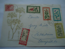 DDR  GERMANY  REGISTERED  COVER 1960  FLOWERS   MAGDEBURG W 22 - Autres & Non Classés