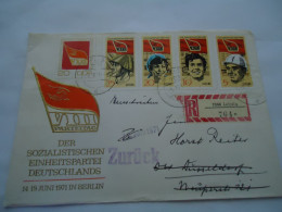 DDR  GERMANY  REGISTERED  COVER 1971 ANNIVERSARIES  LEIPZIG - Other & Unclassified