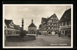 AK Schorndorf, Marktplatz Mit Brunnen  - Schorndorf