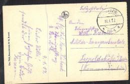 WWI Pc Gent Belfort 1917 With German Cancellations From FELDPOSTSTATION Nr 4 - Armada Alemana
