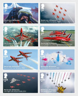 Great Britain United Kingdom 2024 Red Arrows 60th Anniversary Aviation Airplanes Set Of 8 Stamps MNH - Unused Stamps