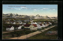 AK Buchloe, Ortsansicht Mit Gebirgs-Panorama  - Buchloe