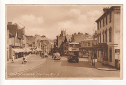 East Grinstead - London Road, Shops, Bus - C1940's Sussex Postcard - Altri & Non Classificati