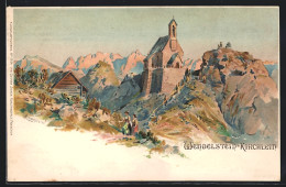 Künstler-Lithographie Edward Harrison Compton: Wendelstein-Kirchlein, Panorama  - Compton, E.T.