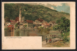 Künstler-AK Edward Theodore Compton: Wolfratshausen, Uferpartie Mit Blick Zum Ort, Unsigniert  - Compton, E.T.