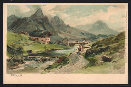 Künstler-AK Edward Theodore Compton: Lermoos, Ort Gegen Das Gebirge  - Compton, E.T.