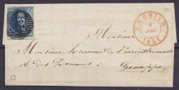 L. Affr. N°4 P38 (superbe !) Càd ENGHIEN /6 JANV 1851 Pour GENAPPE - 1849-1850 Medallones (3/5)