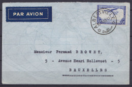 Congo Belge - L. Avion Affr. N°PA11 Càd ALBERTVILLE /30.3.1939 Pour BRUXELLES (au Dos: Càd KABALO /31-3.39/ POSTES) - Brieven En Documenten