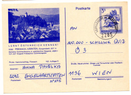 Österreich, 1981, Bildpostkarte Von Friesach/Ktn. (mit Burg) Mit Eingedr. öS 3,-- Frankatur, Stempel Leopoldsdorf (15106 - Friesach