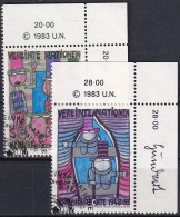 UNO WIEN 1983 Mi-Nr. 36/37 Eckrand O Used - Aus Abo - Oblitérés