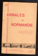 ANNALES DE NORMANDIE 1955 Pays De Caux Pomme De Terre Calvados Martin-Eglise - Normandie