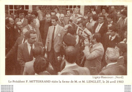 LE PRESIDENT MITTERAND VISITE LA FERME DE M. LENGLET  LE 26 AVRIL 1953 A LIGNY HAUCOURT - Figuren