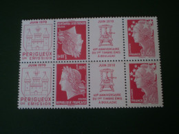 Boulazac Tête Bêche Marianne De Cheffer Sur Bloc 2 Cheffer & 2 Beaujard - Unused Stamps