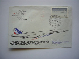 Avion / Airplane / AIR FRANCE / Concorde / First Flight Rio De Janeiro To Paris / Jan 21, 1976 - Eerste Vluchten