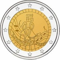 Estland  2019     2 Euro Commemo   Song Festival      UNC Uit De Rol  UNC Du Rouleaux  !! - Estonia