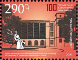 662538 MNH ARMENIA 2021 CENTENARIO DE LA FUNDACIÓN DEL CONSERVATORIO ESTATAL DE EREVÁN DESPUÉS DE KOMITAS - Armenia