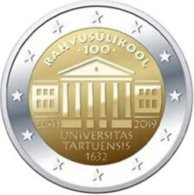 Estland  2019     2 Euro Commemo 100 Jaar Universiteit Van Tartu   UNC Uit De Rol  UNC Du Rouleaux  !! - Estonie
