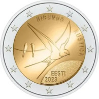 Estland  2023     2 Euro Commemo  HIRUNDO "Zwaluw - Hirondelle"    UNC Uit De Rol  UNC Du Rouleaux  !! - Estonie