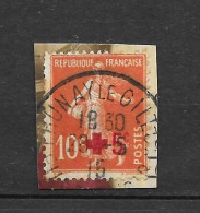 Timbre N° 146a (sur 10 C. Rouge-orange) : Au Profit De La Croix-Rouge (oblitération De Prunay Le Gillon Du 23-5-15) - Gebraucht