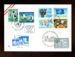 UNO-WIEN - 1979, Mi. 1-6 Sowie Oesterreich Mi. 1617 Auf FDC (B2395) - FDC