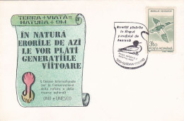 ANIMALS, BIRDS, RED BREASTED MERGANSER, SPECIAL COVER, 1993, ROMANIA - Canards