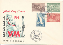 Norway FDC Nordic Skiing World Championship 8-2-1966 With Cachet - FDC