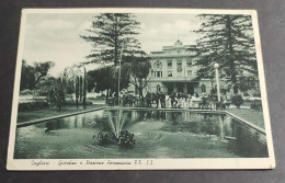 Cartolina Cagliari - Giardini E Stazione Ferroviaria F.F. S.S.                                                           - Cagliari