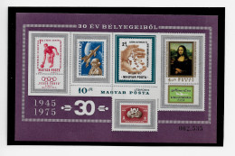 HUNGARY 1975 Hungarian Stamps - IMPERF. MINISHEET MNH (NP#141-P54) - Nuevos