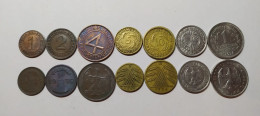 Germany Set Of 7 Coins 1 Reichsmark 50+10+5+4+2+1 Reichspfennig Price For1 Set - Verzamelingen