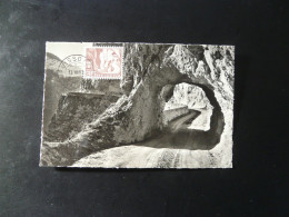Carte Maximum Card Tunnel Route D'Anniviers Suisse Switzerland 1950 - Cartes-Maximum (CM)