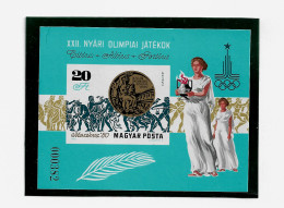 HUNGARY 1980 Olympic Medal Wins - Moscow, USSR - IMPERF. MINISHEET MNH (NP#141-P66.1) - Nuevos