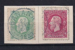 CONGO BELGE 1886 - Canceled - Sc# 1, 2 - Petits Défauts - 1884-1894