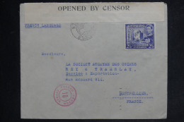 CHYPRE - Lettre Censurée Par Avion > France - 1943 - M 1658 - Cyprus (...-1960)