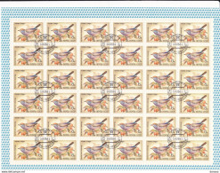 URSS 1981 OISEAUX  2 Planches De 36 Yvert 4838-4839, Michel 5103-5104 Oblitéré, Used Cote Yv 14.40 Euros - Feuilles Complètes