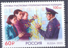 2023. Russia, 100y Of The Service Of District Police Officers, 1v,  Mint/** - Neufs