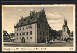 AK Hassfurt A. M., Rathaus Und Pfarrkirche  - Hassfurt