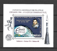 Romania 1996 Space - Stamp Exhibition ESPAMER MS MNH - Unused Stamps