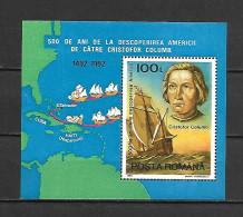 Romania 1992 Columbus - The 500th Anniversary Of The Discovery Of America MS MNH - Unused Stamps