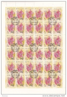 URSS 1989 FLEUR, LYS 2 Planches De 36 Yvert 5610-5611, Michel 5931-5932 Oblitéré, Used; Cote Yv 14.40 Euros - Feuilles Complètes