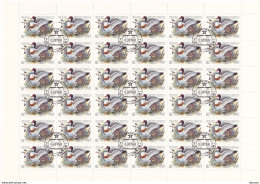 URSS 1989 CANARDS PLANCHE DE 36 Yvert 5641, Michel 5965 Oblitéré, Used; Cote Yv 7.20 Euros - Feuilles Complètes