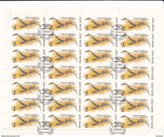 URSS 1990 ANIMAUX PREHISTORIQUES  2 PLANCHES DE 28 Yvert 5780-5781, Michel 6616-6617 Oblitéré, Used; Cote : 11.20 Euros - Feuilles Complètes