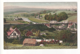 Coalbrookdale - Albert Bridge, House, Haystack - Old Shropshire Postcard - Shropshire